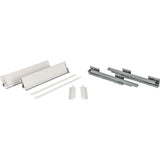 Hardware Resources MDB-164-550 550 mm Deep x 164 mm Height Full Ext. HD Soft-close Metal Drawer Box System with 10 mm Dowels