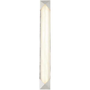 Alora WV323225PNAR CAESAR 25" WV POLISHED NICKEL ALABASTER  30W LED 90 3000K AC LED