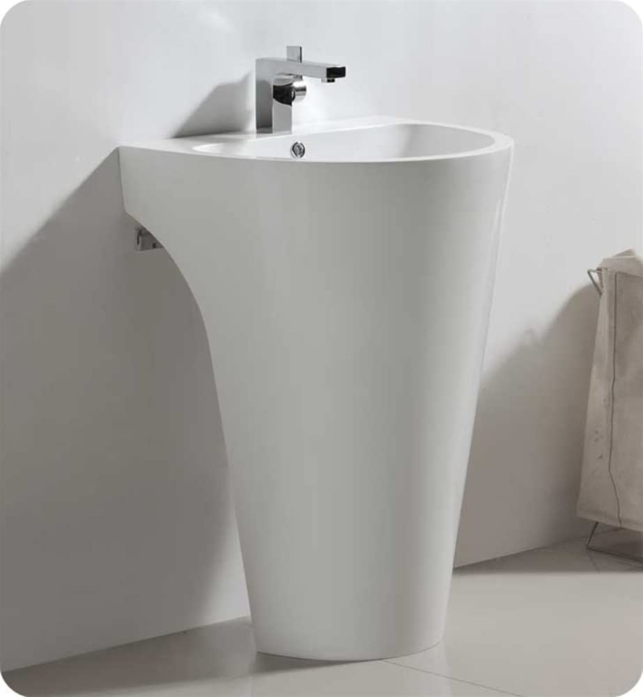 Fresca FCB5023WH Fresca Parma 24" White Pedestal Sink