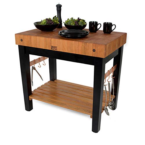 John Boos RN-PPB3030 American Cherry Pro Prep Block, 30" W x D 36" H, Black Base