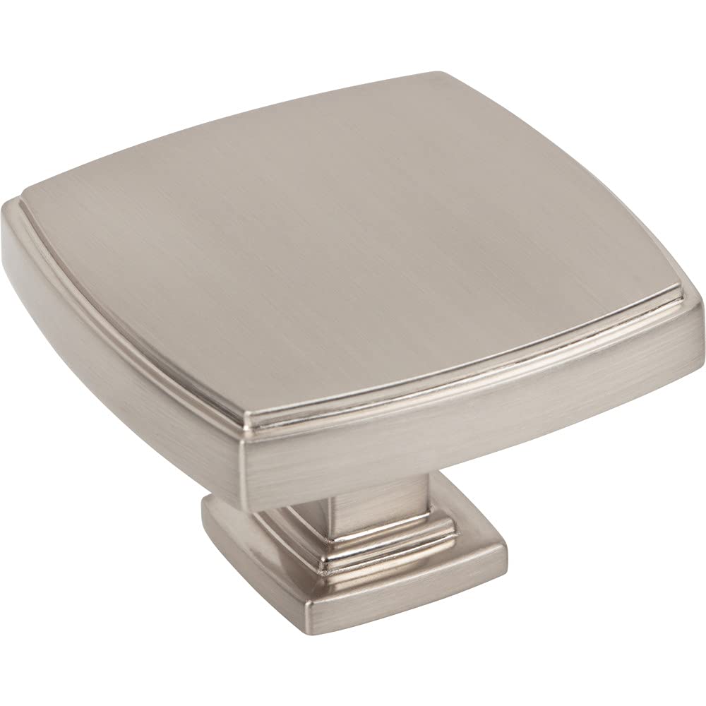 Jeffrey Alexander 141L-SN 1-3/4" Overall Length Satin Nickel Square Renzo Cabinet Knob