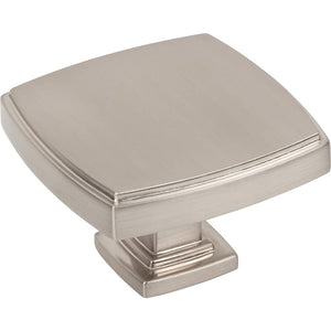 Jeffrey Alexander 141L-SN 1-3/4" Overall Length Satin Nickel Square Renzo Cabinet Knob
