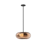 Kuzco PD62014-BK/CP TRINITY 14" PENDANT BLACK WITH COPPER GLASS SHADE 20W 120VAC LED 3000K 90CRI