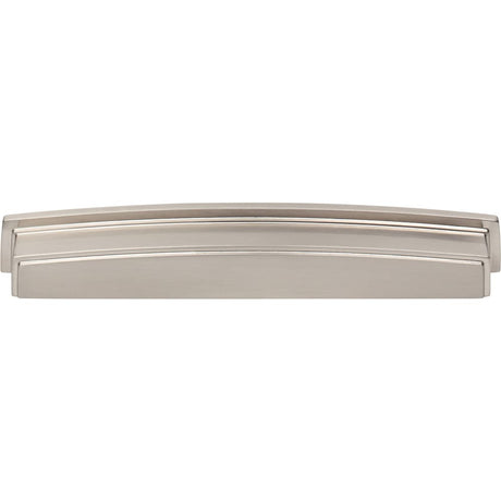 Jeffrey Alexander 141-192SN 192 mm Center Satin Nickel Square-to-Center Square Renzo Cabinet Cup Pull