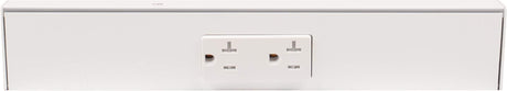 Task Lighting TR12-1WD-P-WT 12" TR Series Angle Power Strip, White Finish, White Receptacles