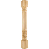 Hardware Resources P23-5-42-ALD 5" W x 5" D x 42" H Alder Fluted Acanthus Post