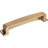 Jeffrey Alexander 141-128SBZ 128 mm Center Satin Bronze Square-to-Center Square Renzo Cabinet Cup Pull