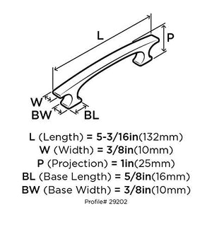 Amerock Cabinet Pull Satin Nickel 3-3/4 inch (96 mm) Center to Center Conrad 1 Pack Drawer Pull Drawer Handle Cabinet Hardware