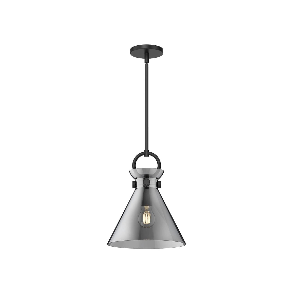 Alora PD412511MBSM EMERSON 11" PENDANT MATTE BLACK SMOKED GLASS E26 60W