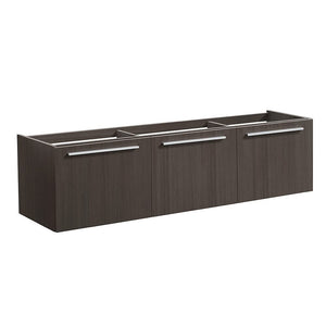 Fresca FCB8093GO Fresca Vista 60" Gray Oak Wall Hung Single Sink Modern Bathroom Cabinet