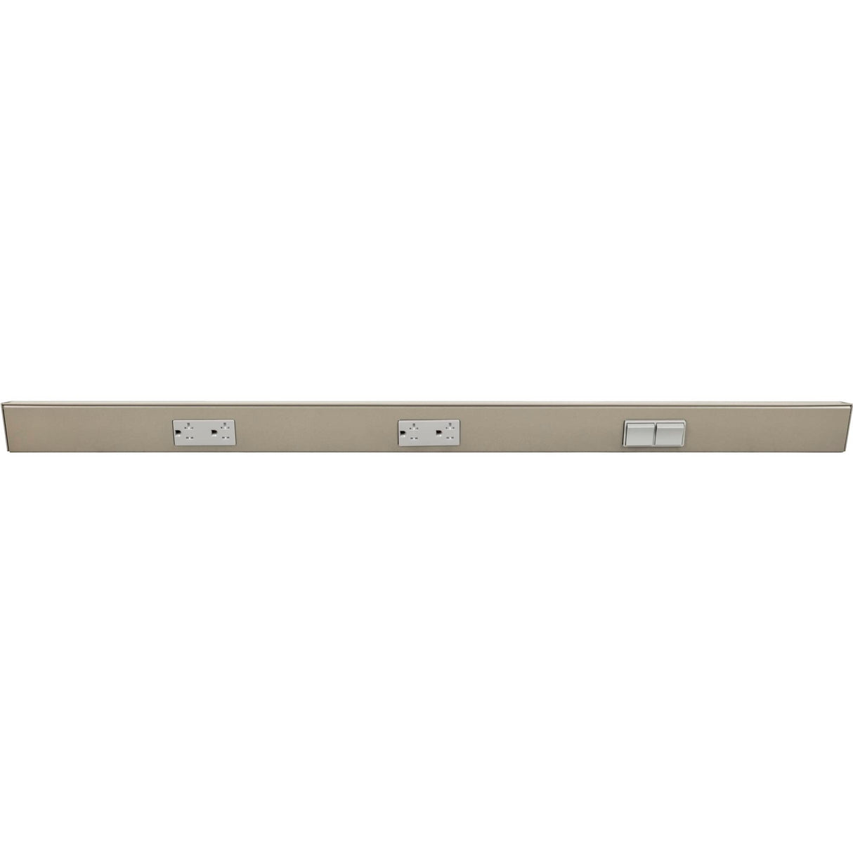Task Lighting TRS36-3G-SN-RS 36" TR Switch Series Angle Power Strip, Right Switches, Satin Nickel Finish, Grey Switches and Receptacles