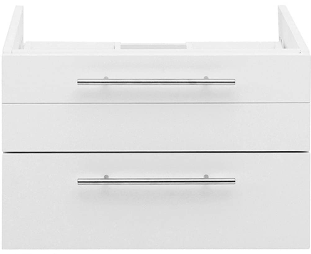 Fresca FCB6124WH-VSL Fresca Lucera 24" White Wall Hung Vessel Sink Modern Bathroom Cabinet