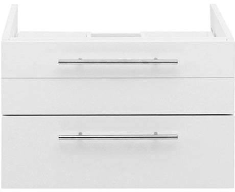 Fresca FCB6124WH-VSL Fresca Lucera 24" White Wall Hung Vessel Sink Modern Bathroom Cabinet