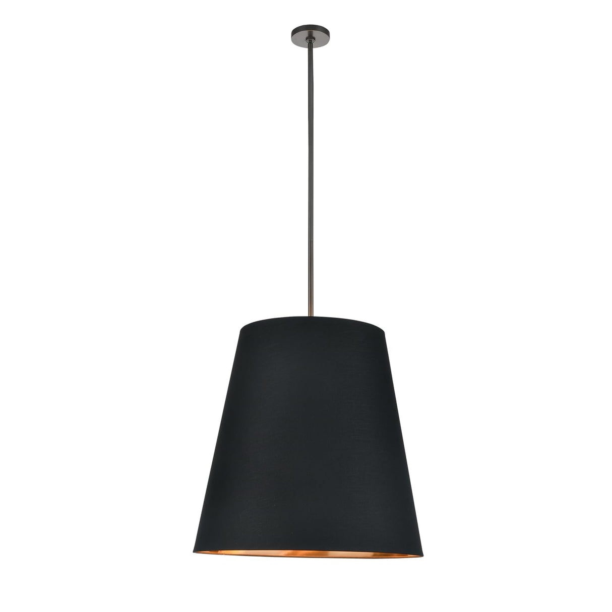 Alora PD311025UBBG CALOR PENDANT 3 LIGHT URBAN BRONZE BLACK LINEN WITH GOLD PARCHMENT