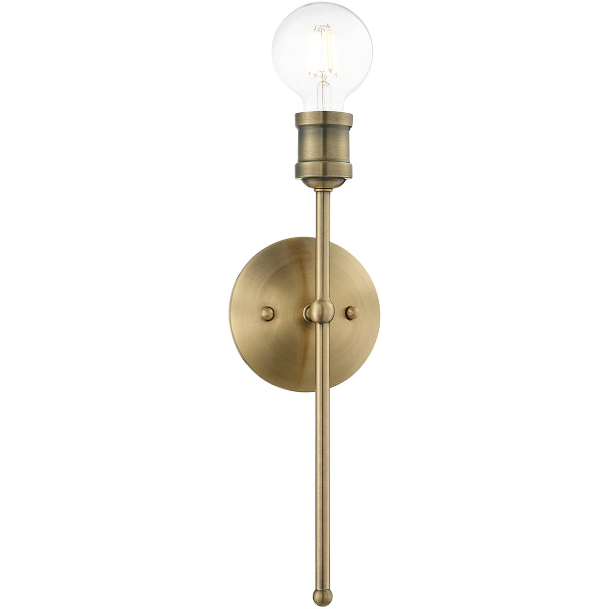 Livex Lighting 16711-01 1 Light Antique Brass Wall Sconce