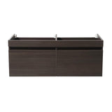 Fresca FCB8012BW Fresca Mezzo 48" Black Wall Hung Double Sink Modern Bathroom Cabinet