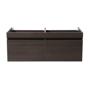 Fresca FCB8012GO Fresca Mezzo 48" Gray Oak Wall Hung Double Sink Modern Bathroom Cabinet