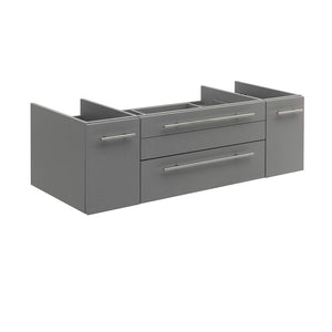 Fresca FCB6148GR-VSL-D Fresca Lucera 48" Gray Wall Hung Double Vessel Sink Modern Bathroom Cabinet