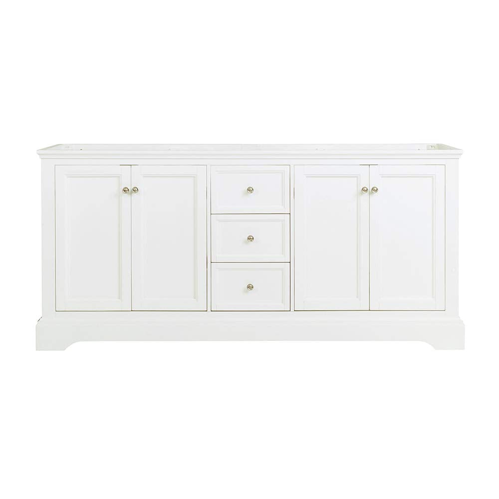 Fresca FCB2472WHM Fresca Windsor 72" Matte White Traditional Double Sink Bathroom Cabinet