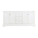 Fresca FCB2472WHM Fresca Windsor 72" Matte White Traditional Double Sink Bathroom Cabinet