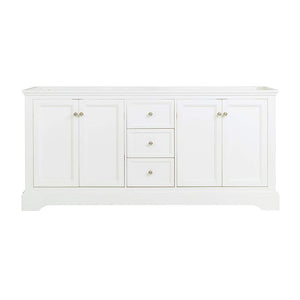 Fresca FCB2472WHM Fresca Windsor 72" Matte White Traditional Double Sink Bathroom Cabinet