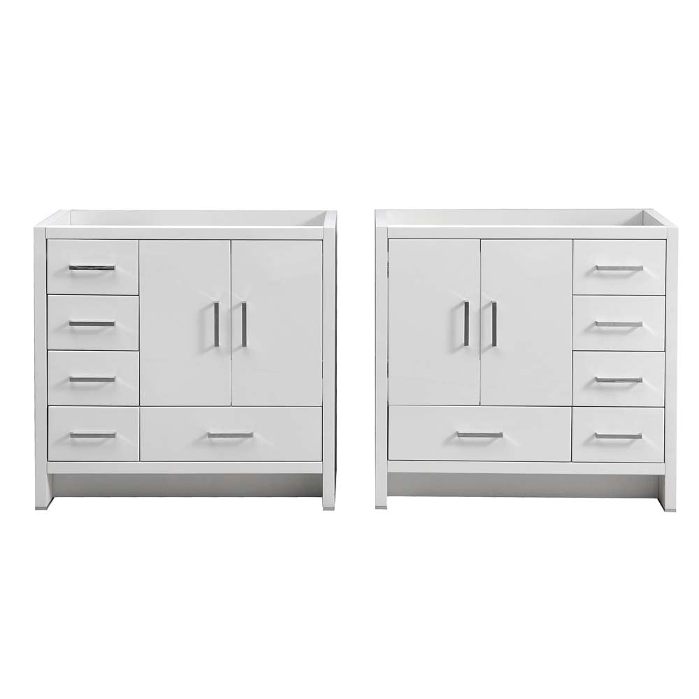 Fresca FCB9472WH Fresca Imperia 72" Glossy White Free Standing Double Sink Modern Bathroom Cabinet