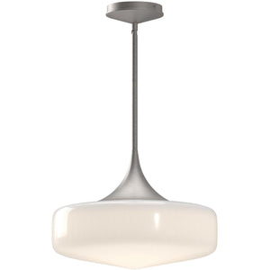 Alora PD440814BNGO LINCOLN 14" PD BRUSHED NICKEL GLOSSY OPAL GLASS ROD 46 1X60W E26