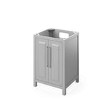 Jeffrey Alexander VKITCAD24GRBOR 24" Grey Cade Vanity, Boulder Cultured Marble Vanity Top, undermount rectangle bowl