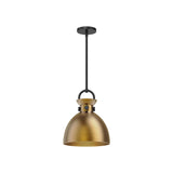 Alora PD411311MBAG WALDO 11" PENDANT MATTE BLACK AGED GOLD E26 60W