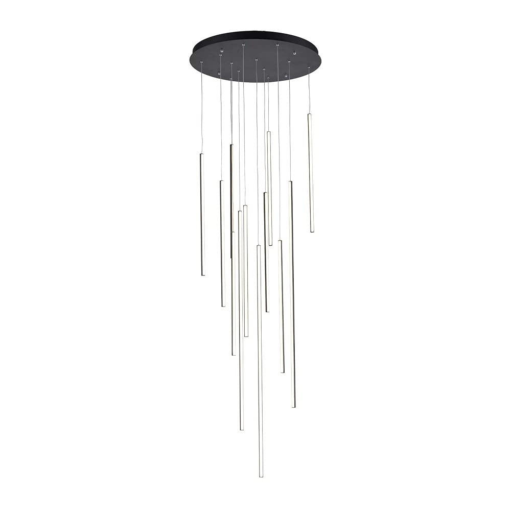 Kuzco MP14924-BK CHUTE 12 Head MP Black 120V TRIAC/ELV LED 3000K 90CRI 135W