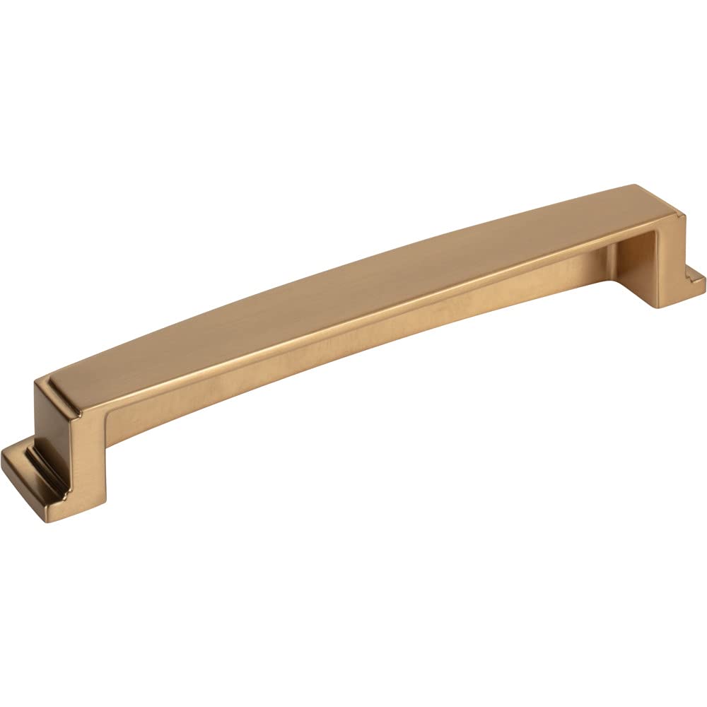 Jeffrey Alexander 141-160SBZ 160 mm Center Satin Bronze Square-to-Center Square Renzo Cabinet Cup Pull