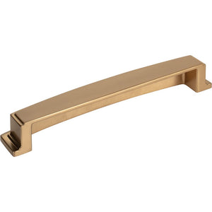 Jeffrey Alexander 141-160SBZ 160 mm Center Satin Bronze Square-to-Center Square Renzo Cabinet Cup Pull