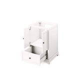 Jeffrey Alexander VKITADD24WHBOR 24" White Addington Vanity, Boulder Cultured Marble Vanity Top, undermount rectangle bowl