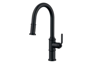 Gerber D454437BS Satin Black Kinzie Single Handle Pull-down Kitchen Faucet