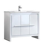 Fresca FCB8140WH-I Fresca Allier 40" White Modern Bathroom Cabinet w/ Sink
