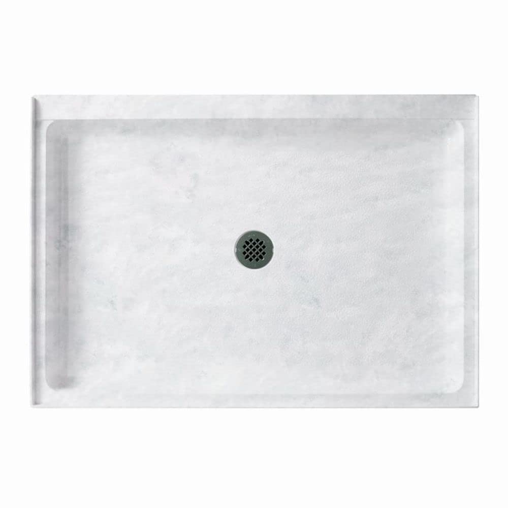 Swanstone SS-3248 32 x 48 Swanstone Alcove Shower Pan with Center Drain in Ice SF03248MD.130