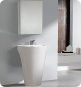 Fresca FCB5023WH Fresca Parma 24" White Pedestal Sink