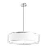 Kuzco PD7920-WOR DALTON PENDANT 20" WHITE ORGANZA SHADE 30W 3000K 90CRI CADJA BN ROD