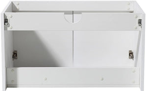 Fresca FCB8089WH Fresca Vista 30" White Wall Hung Modern Bathroom Cabinet