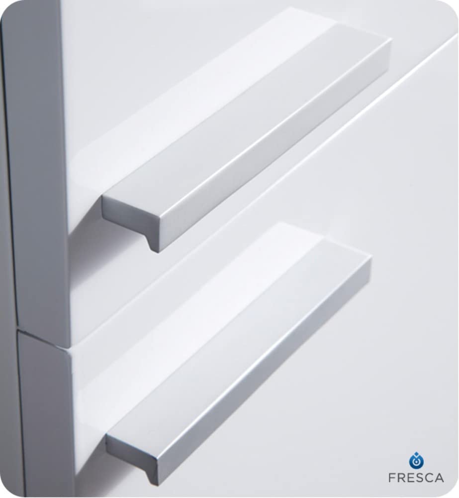 Fresca FST8091WH Fresca White Bathroom Linen Side Cabinet w/ 2 Storage Areas