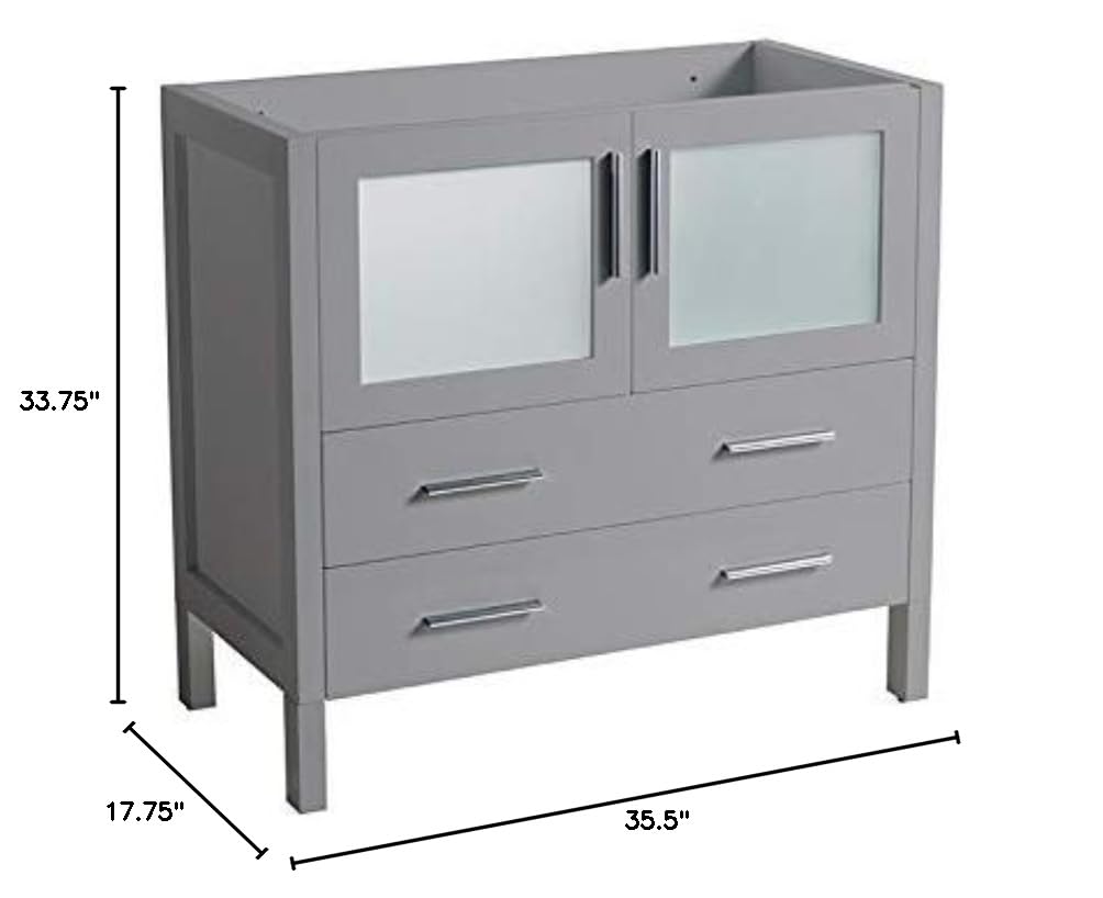 Fresca FCB6236GR Fresca Torino 36" Gray Modern Bathroom Cabinet