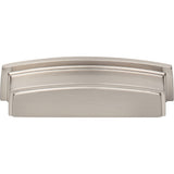 Jeffrey Alexander 141-96SN 96 mm Center Satin Nickel Square-to-Center Square Renzo Cabinet Cup Pull
