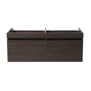 Fresca FCB8042GO Fresca Mezzo 60" Gray Oak Wall Hung Double Sink Modern Bathroom Cabinet