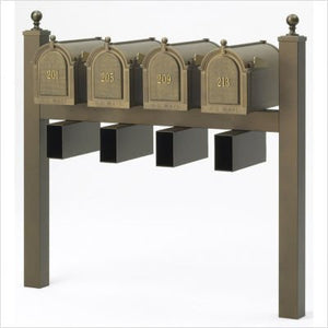 Whitehall 16025 - Quad Mailbox Post -  Bronze