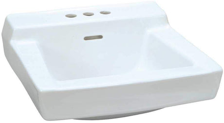 Gerber G0012314 White Plymouth 4" Centers Wall Hung Bathroom Sink