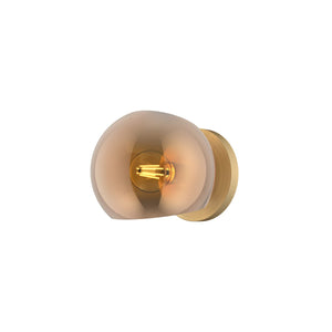 Alora WV548006BGCP WILLOW 6" WV BRUSHED GOLD COPPER GLASS 1X60W E12