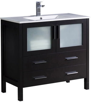 Fresca FCB6236ES-I Fresca Torino 36" Espresso Modern Bathroom Cabinet w/ Integrated Sink