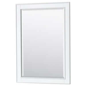Deborah 72 Inch Double Bathroom Vanity in White White Carrara Marble Countertop Undermount Square Sinks and 24 Inch Mirrors