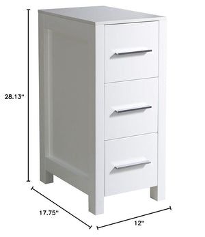 Fresca FST6212WH Fresca Torino 12" White Bathroom Linen Side Cabinet