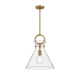 Alora PD412514AGCL EMERSON 14" PENDANT AGED GOLD CLEAR GLASS E26 60W